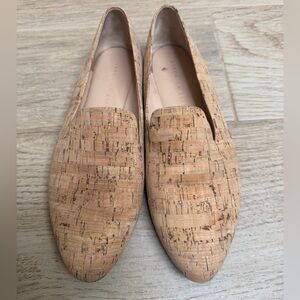 Veronica Beard Cork Loafer Flats - Neutral Cork
